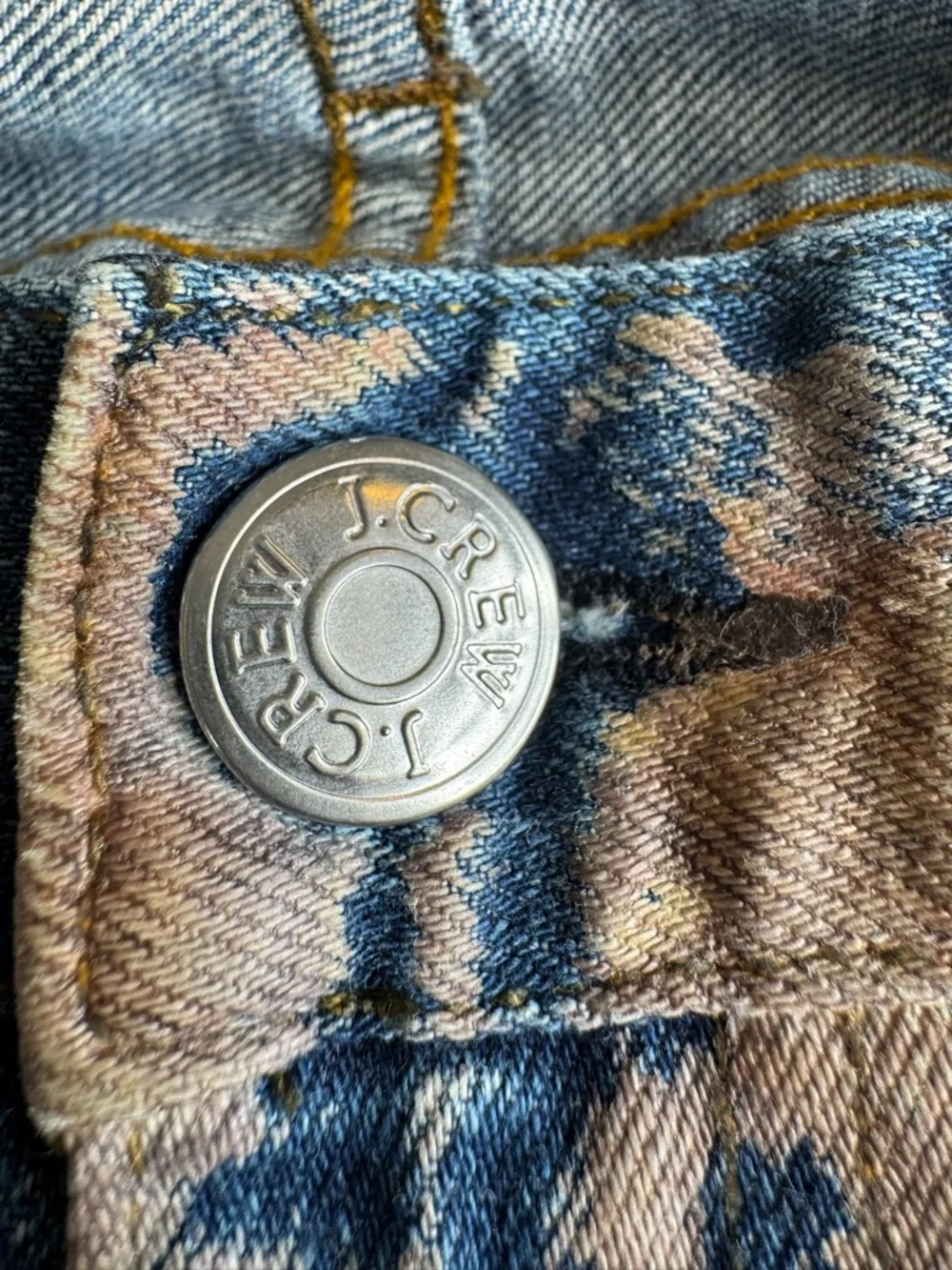 J. CREW Boot-Cut Jeans with Multi-Color Floral Print
